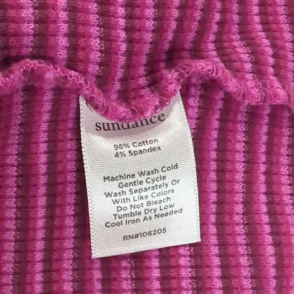 Sundance Top Womens‎ XS Fuchsia Striped Turtleneck Boho - Picture 5 of 7